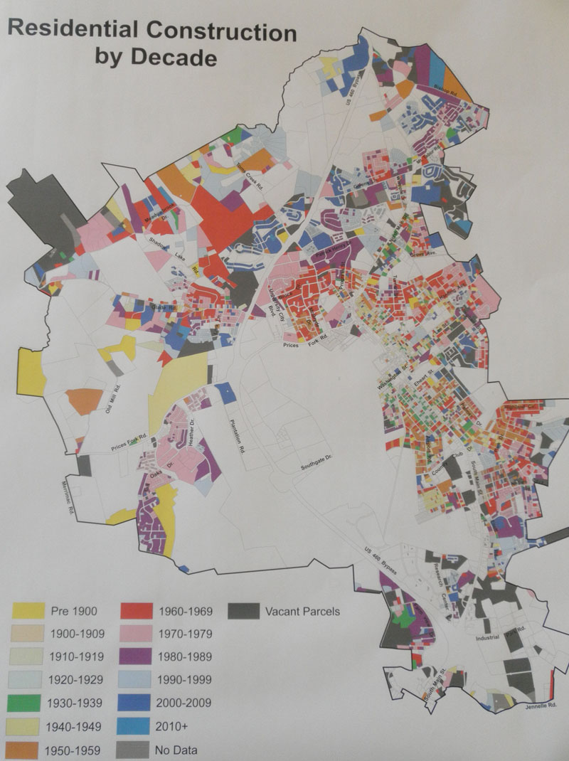 Town growth map